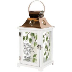 High quality lantern with greenery artwork and inspirational quote