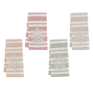 Woven Cotton Dish Towel with snowflake